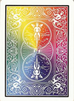 Rainbow Bicycle Rider Back Playing Cards